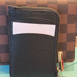Kate Spade NWT Slim Black Leather Coin Wallet